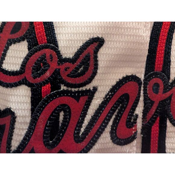 Majestic Los Bravos Jersey Women Medium Atlanta Braves Cool Base Rare - Picture 14 of 16